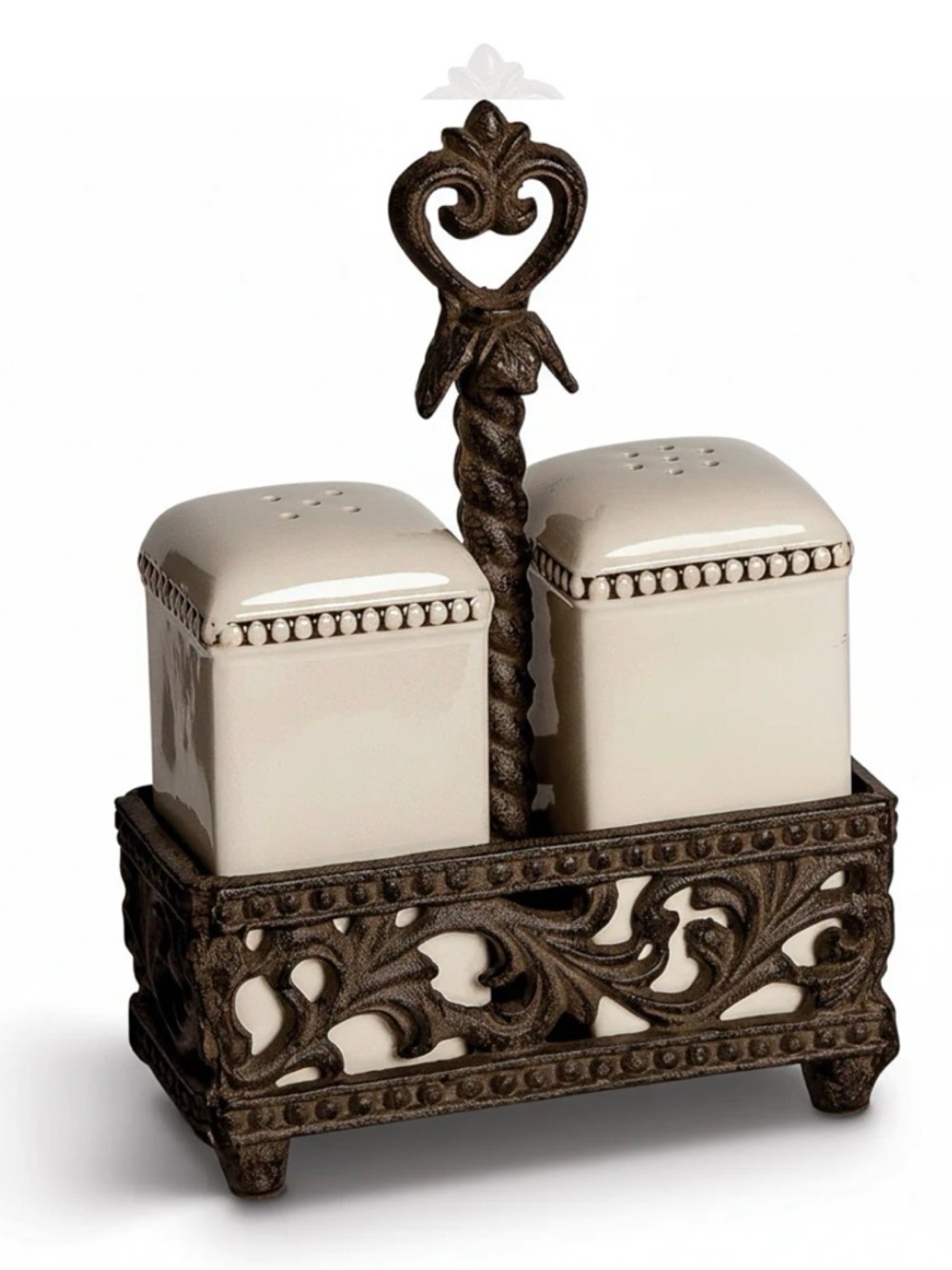 GG COLLECTION ACANTHUS SALT & PEPPER SHAKERS -
CERAMIC SET